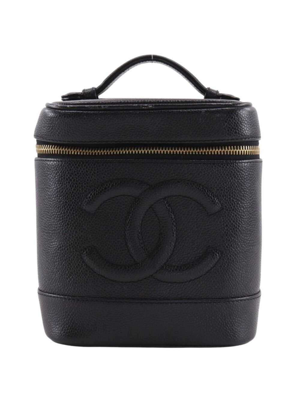 Chanel CC Logo Caviar Leather Black Vanity